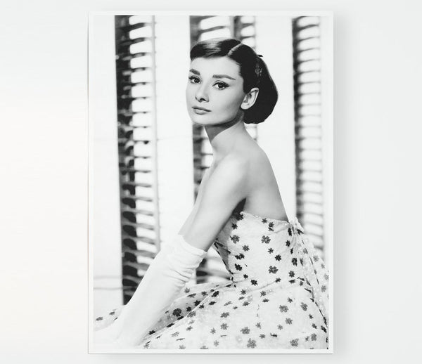 Audrey Hepburn Style Print Poster Wall Art