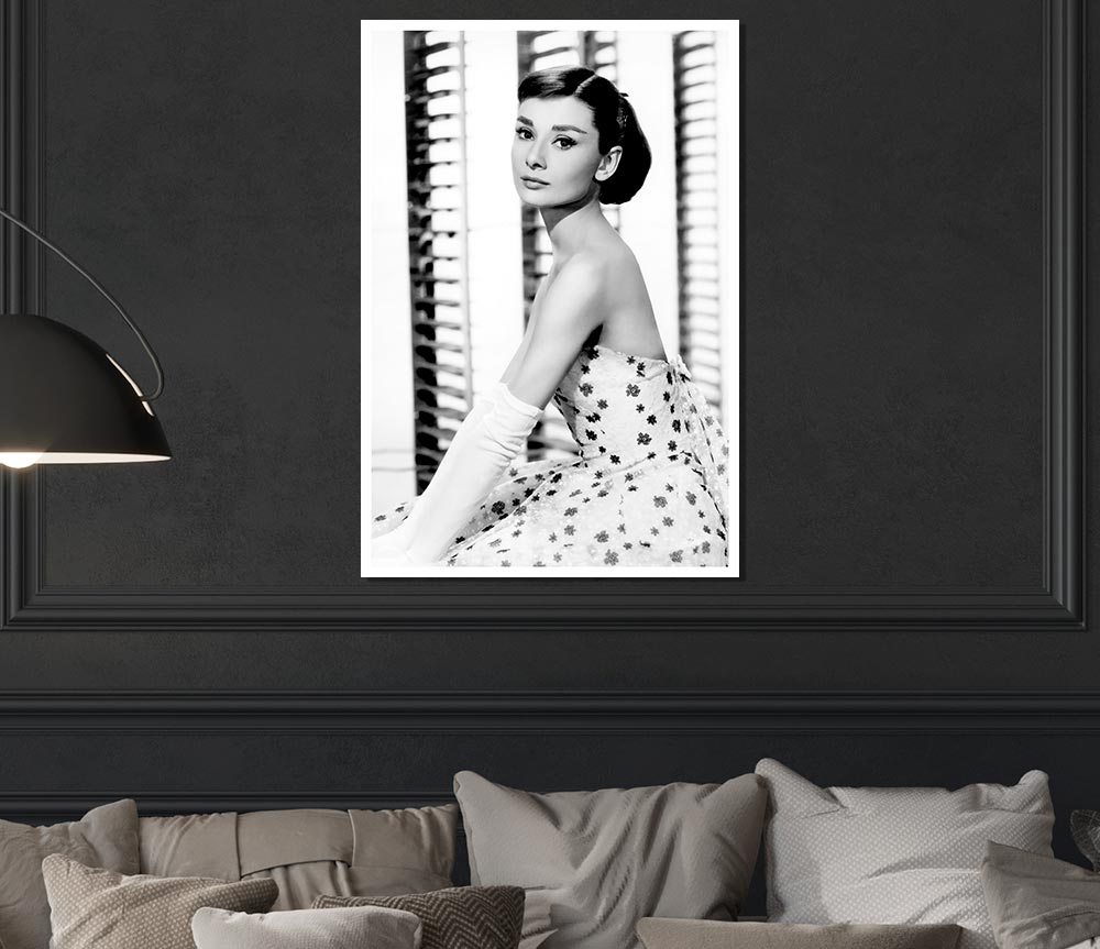 Audrey Hepburn Style Print Poster Wall Art