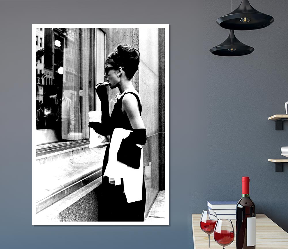 Audrey Hepburn Window Shopping Print Poster Wall Art