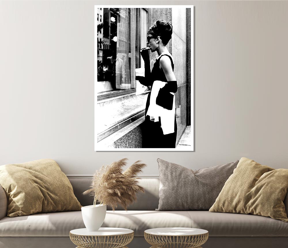 Audrey Hepburn Window Shopping Print Poster Wall Art