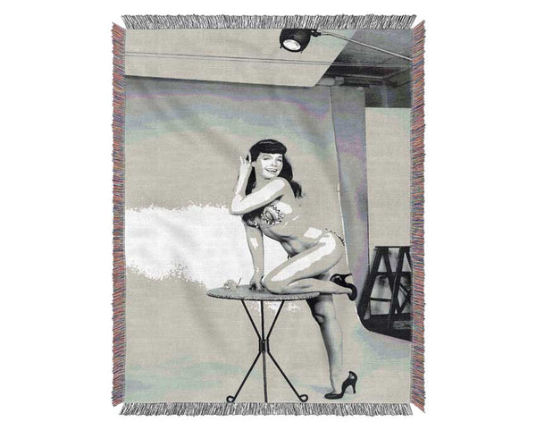 Bettie Page Swimsuit Woven Blanket