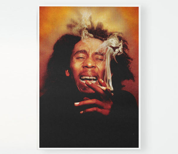 Bob Marley Laugh Print Poster Wall Art