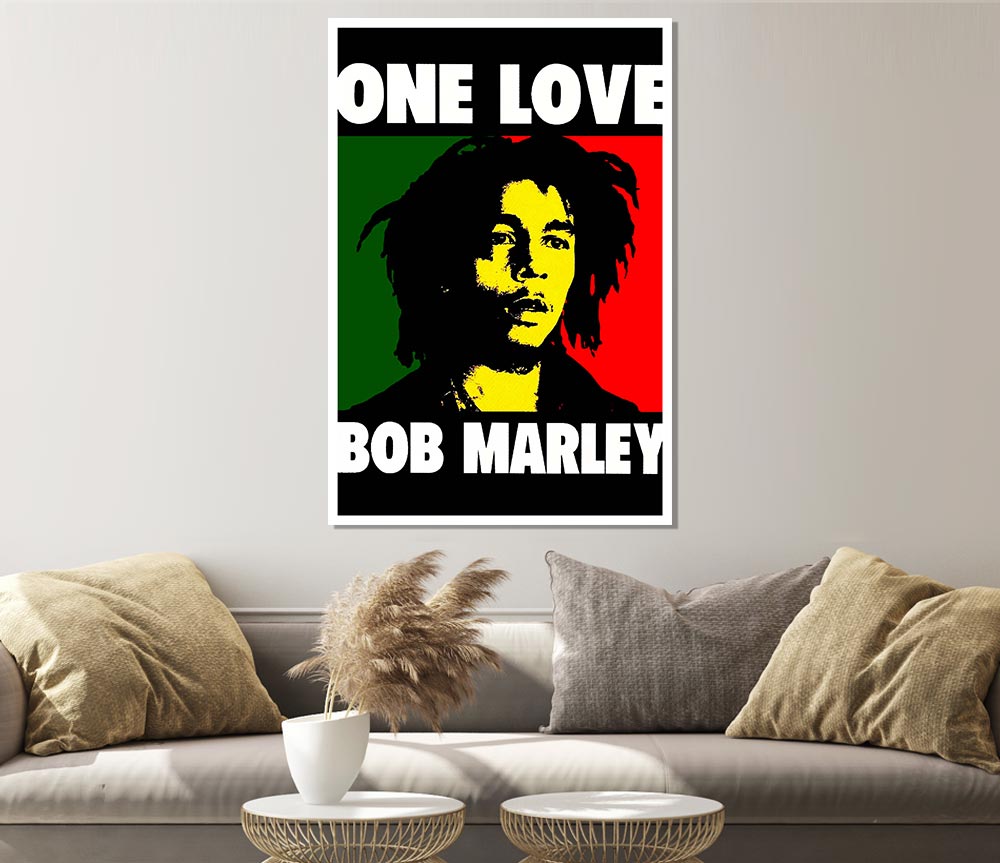 Bob Marley One Love Print Poster Wall Art