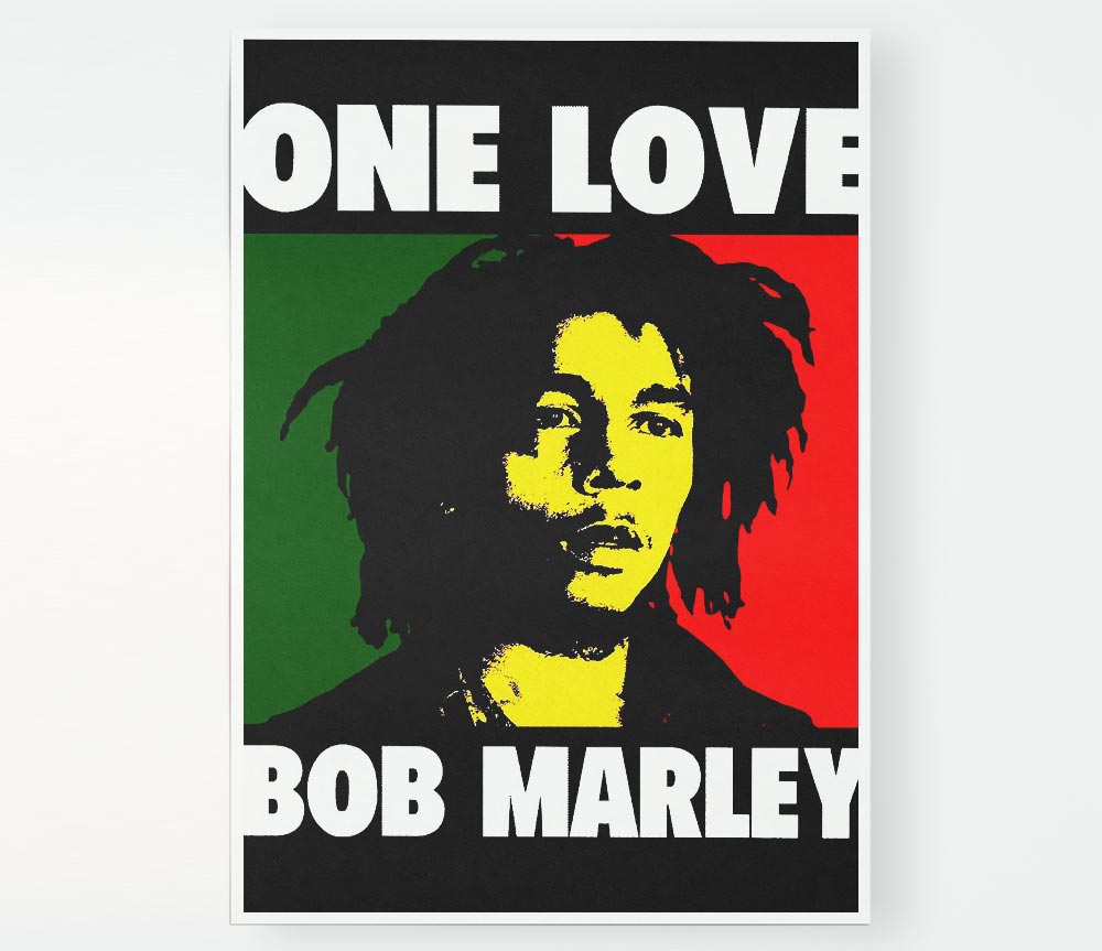 Bob Marley One Love Print Poster Wall Art