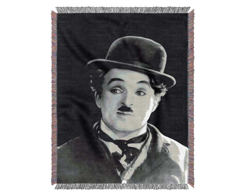 Charlie Chaplin Portrait Woven Blanket