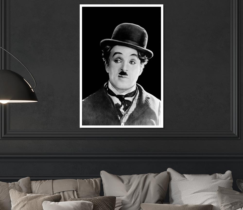 Charlie Chaplin Portrait Print Poster Wall Art