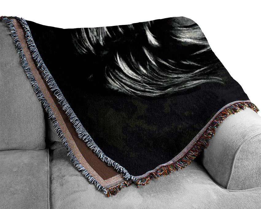 David Bowie B n W Woven Blanket