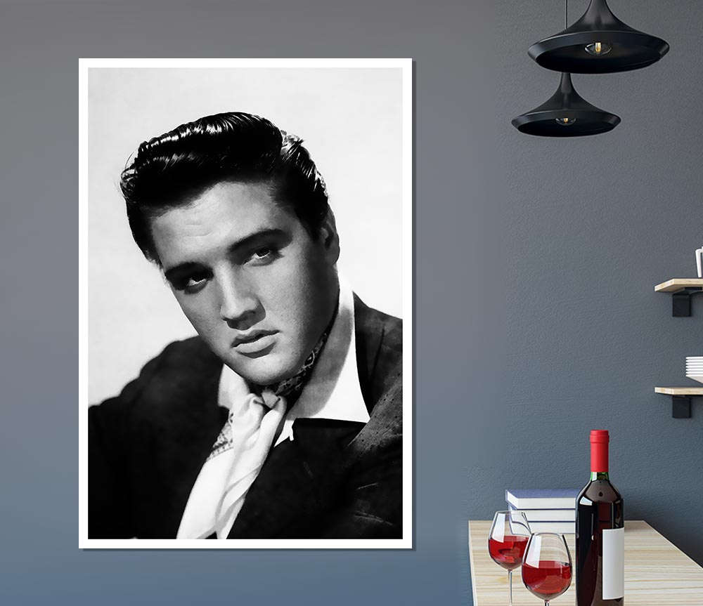 Elvis Presley Portrait Print Poster Wall Art