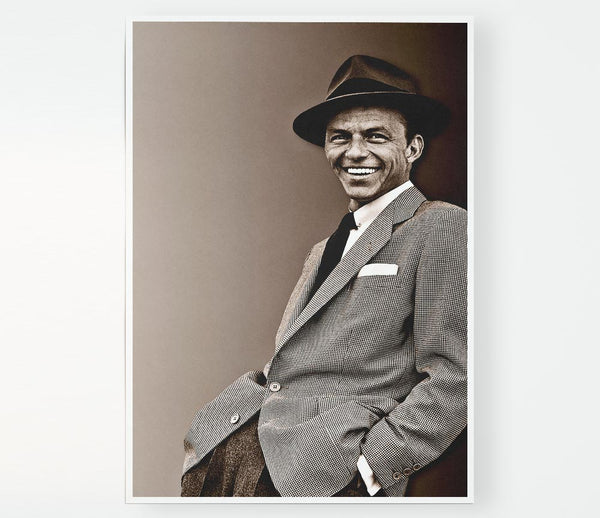 Frank Sinatra Sepia Print Poster Wall Art