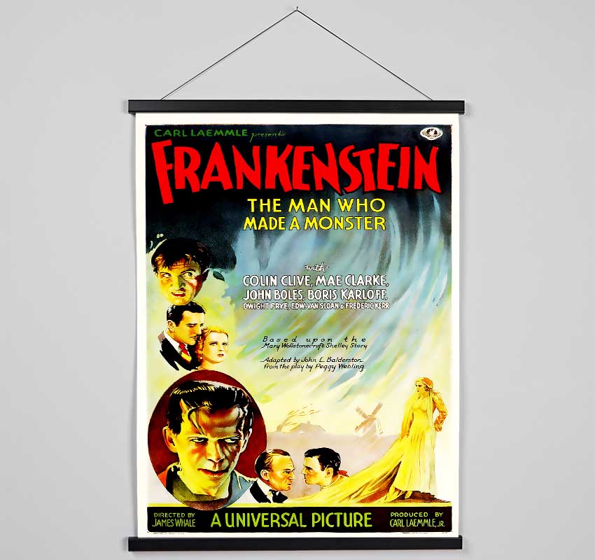 Frankenstein The Man Who Made A Monster Hanging Poster - Wallart-Direct UK