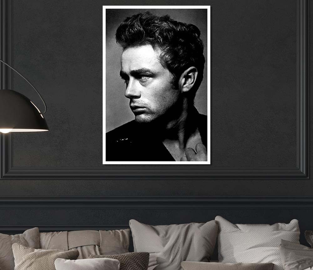 James Dean Classic B N W Print Poster Wall Art