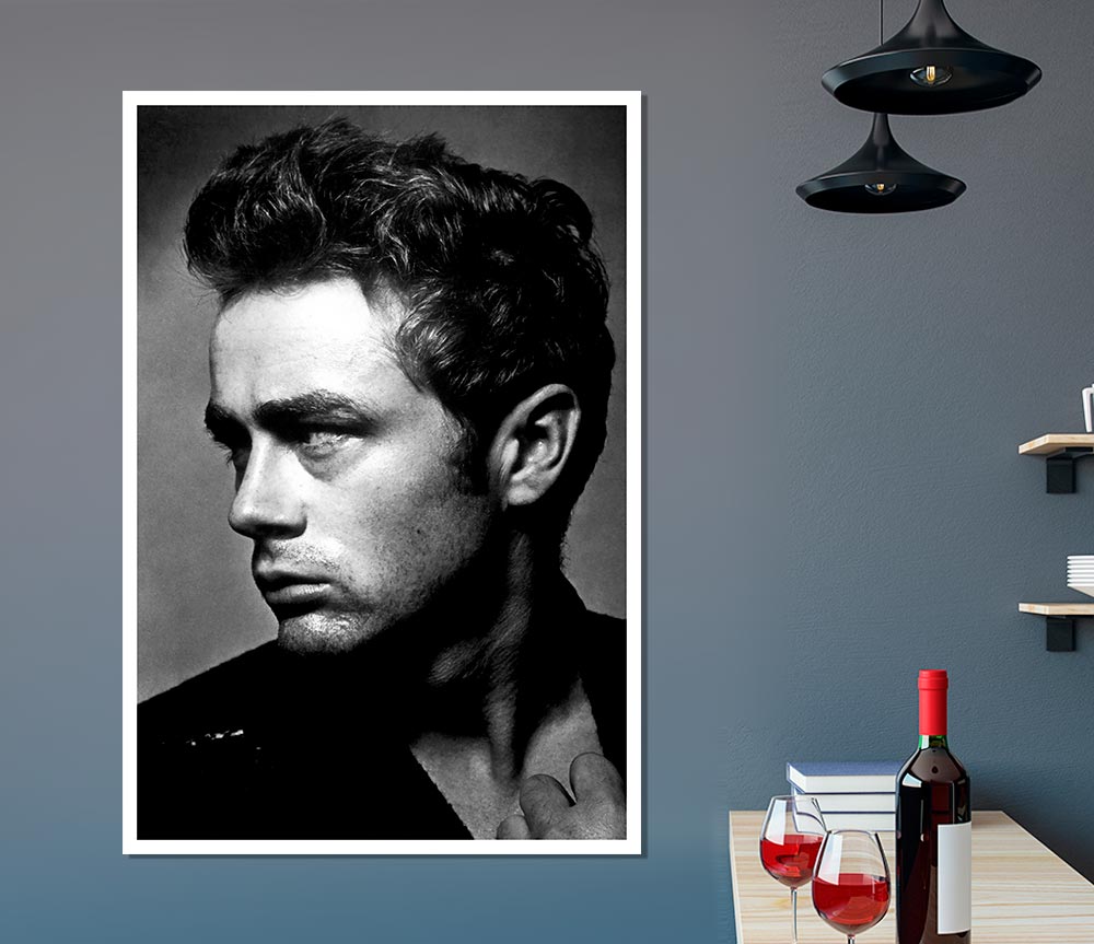 James Dean Classic B N W Print Poster Wall Art