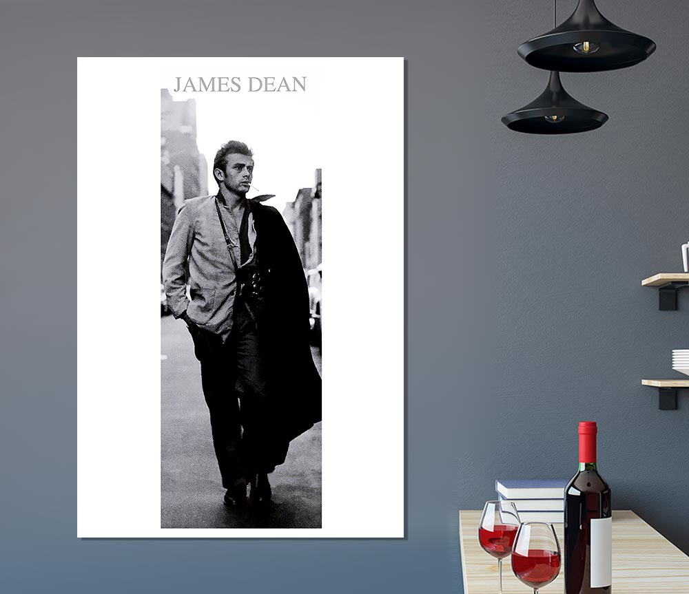 James Dean Walk Print Poster Wall Art