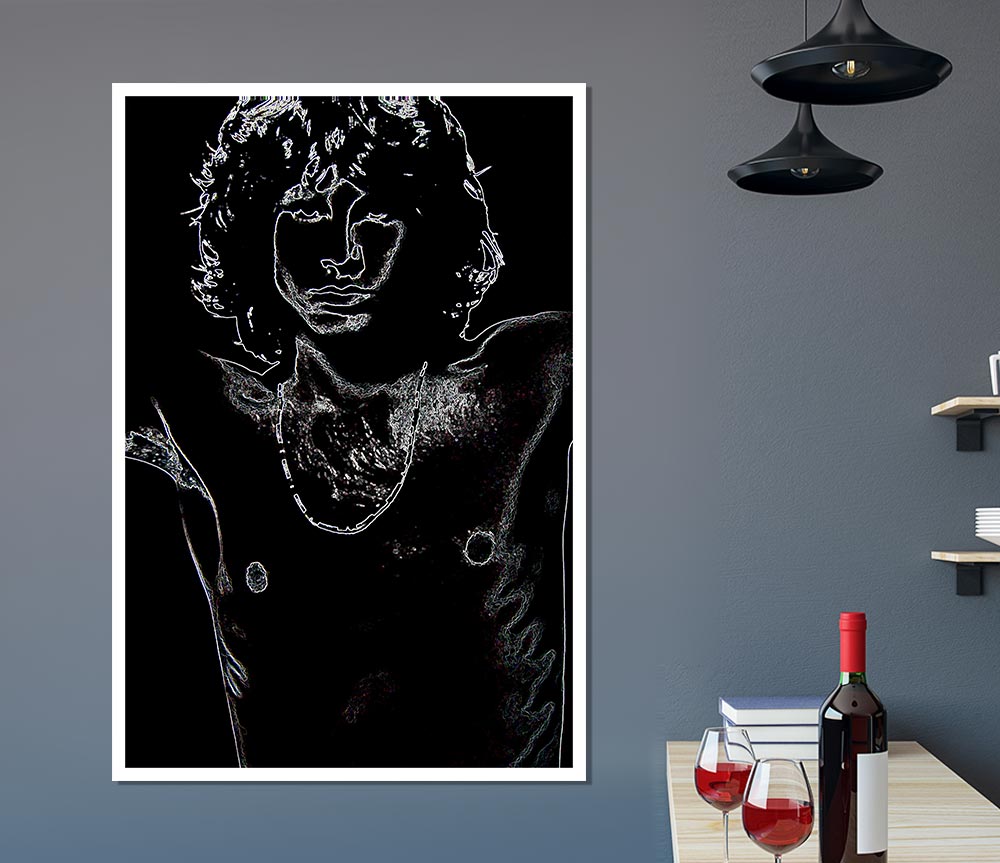 Jim Morrison Black Print Poster Wall Art