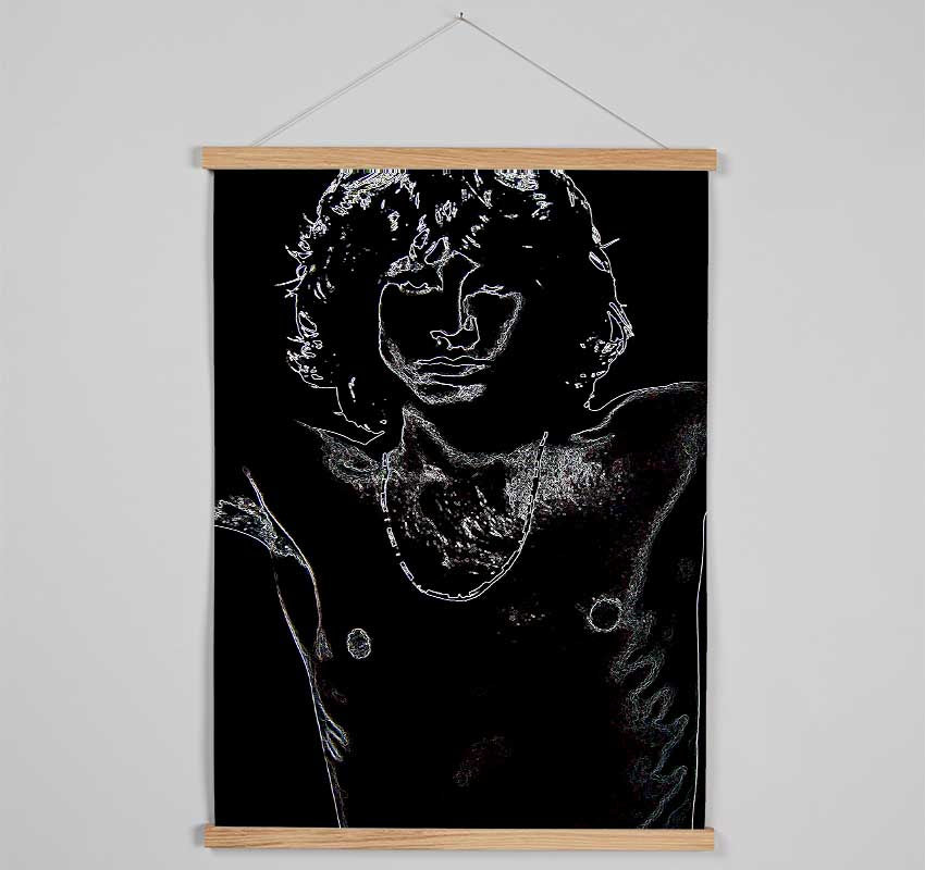 Jim Morrison Black Hanging Poster - Wallart-Direct UK