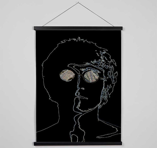 John Lennon Black Hanging Poster - Wallart-Direct UK