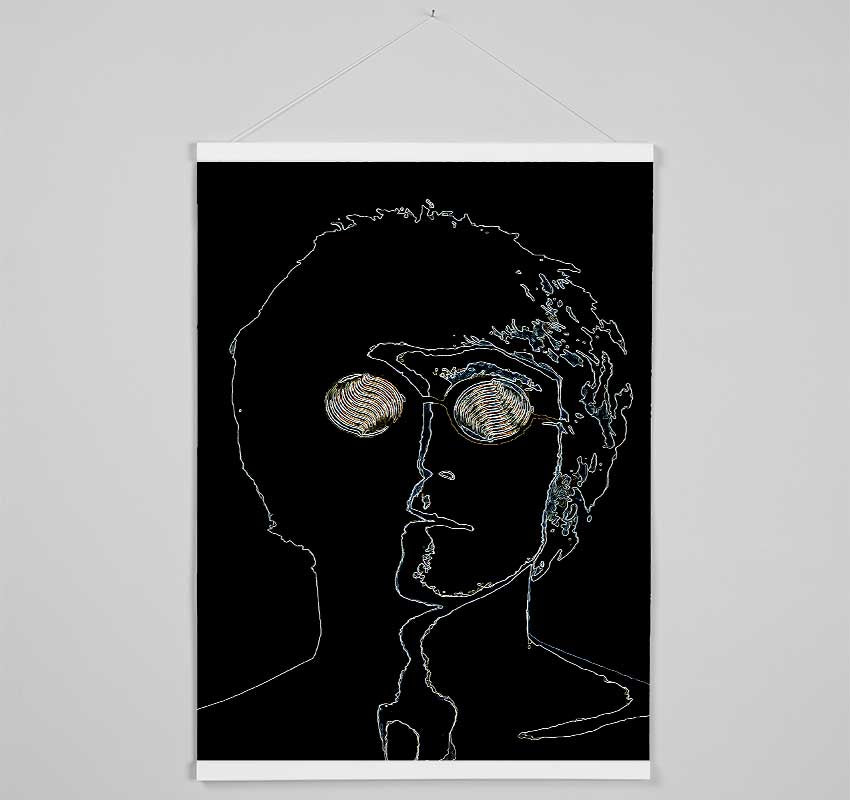 John Lennon Black Hanging Poster - Wallart-Direct UK