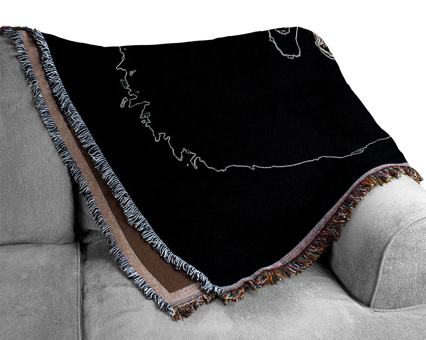 John Lennon Black Woven Blanket