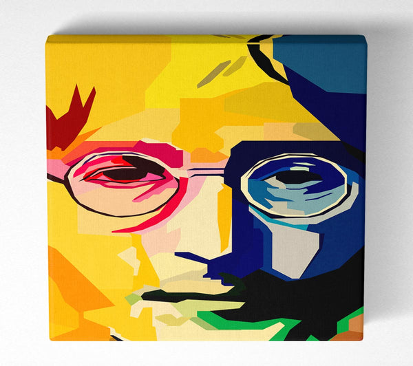 Picture of John Lennon Colours Square Canvas Wall Art