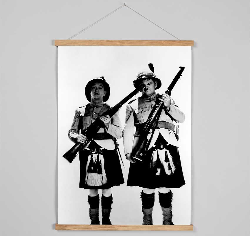 Laurel And Hardy Highland Scot Hanging Poster - Wallart-Direct UK