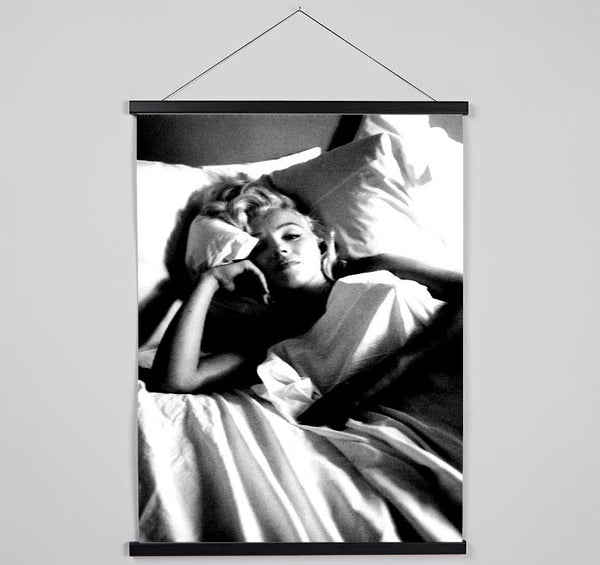 Marilyn Monroe In Bed Hanging Poster - Wallart-Direct UK