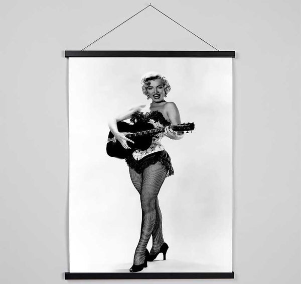 Marilyn Monroe Playing Guitar Hanging Poster - Wallart-Direct UK