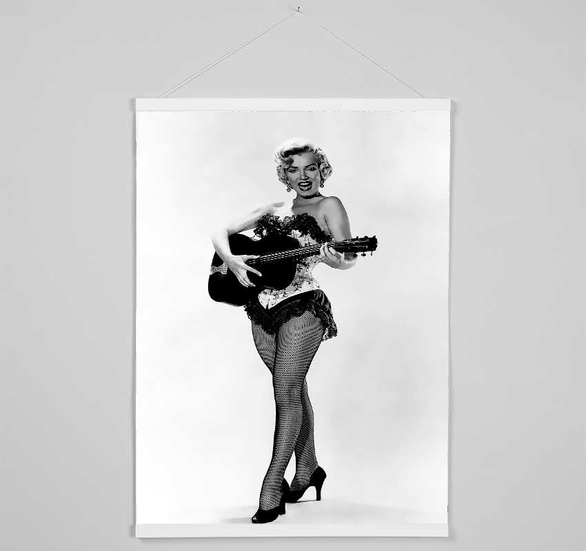 Marilyn Monroe Playing Guitar Hanging Poster - Wallart-Direct UK