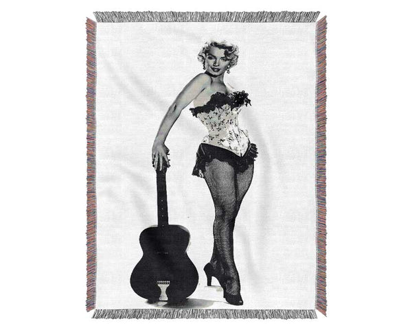 Marilyn Monroe Pose Woven Blanket