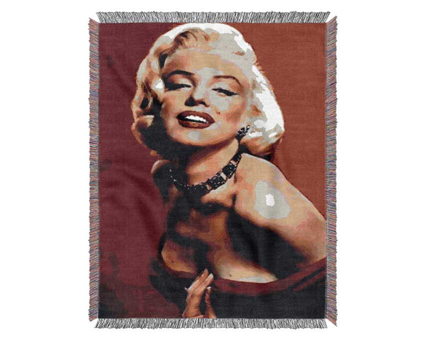 Marilyn Monroe Red Dress Woven Blanket