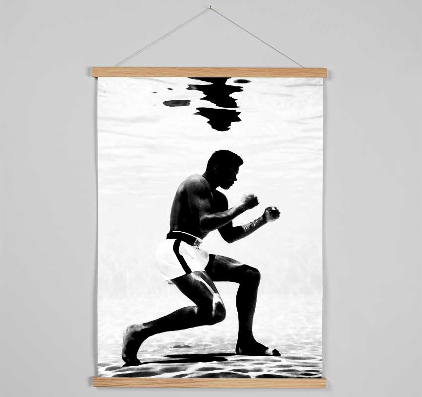 Muhammad Ali Boxing Under Water Hanging Poster - Wallart-Direct UK