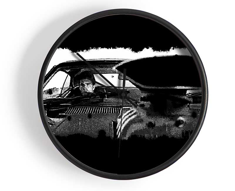 Mad Max Car B n W Clock - Wallart-Direct UK