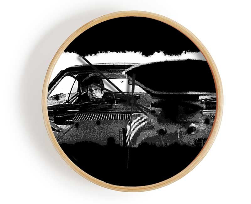 Mad Max Car B n W Clock - Wallart-Direct UK