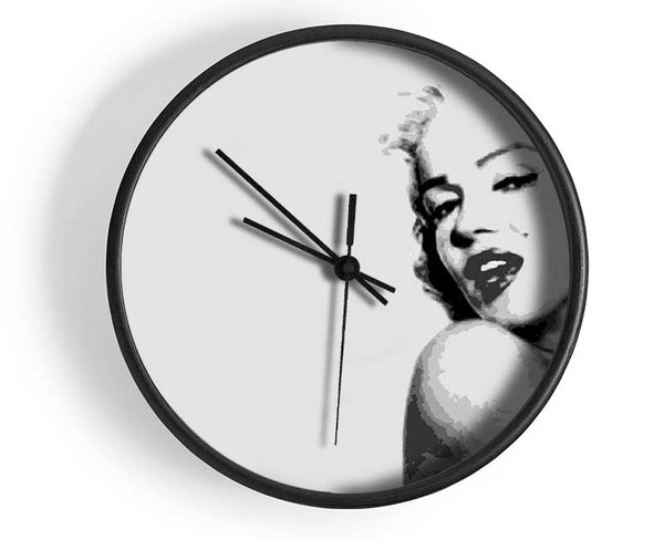 Marilyn Monroe Retro Grey Clock - Wallart-Direct UK