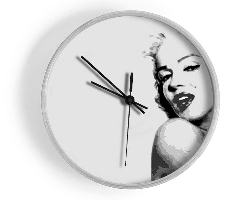 Marilyn Monroe Retro Grey Clock - Wallart-Direct UK