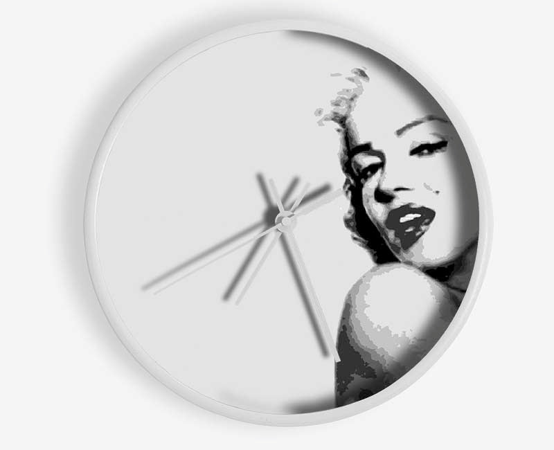 Marilyn Monroe Retro Grey Clock - Wallart-Direct UK