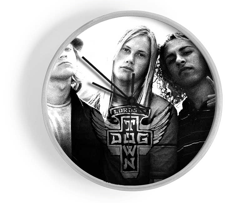 The Lords Of Dog Town B n W Clock - Wallart-Direct UK