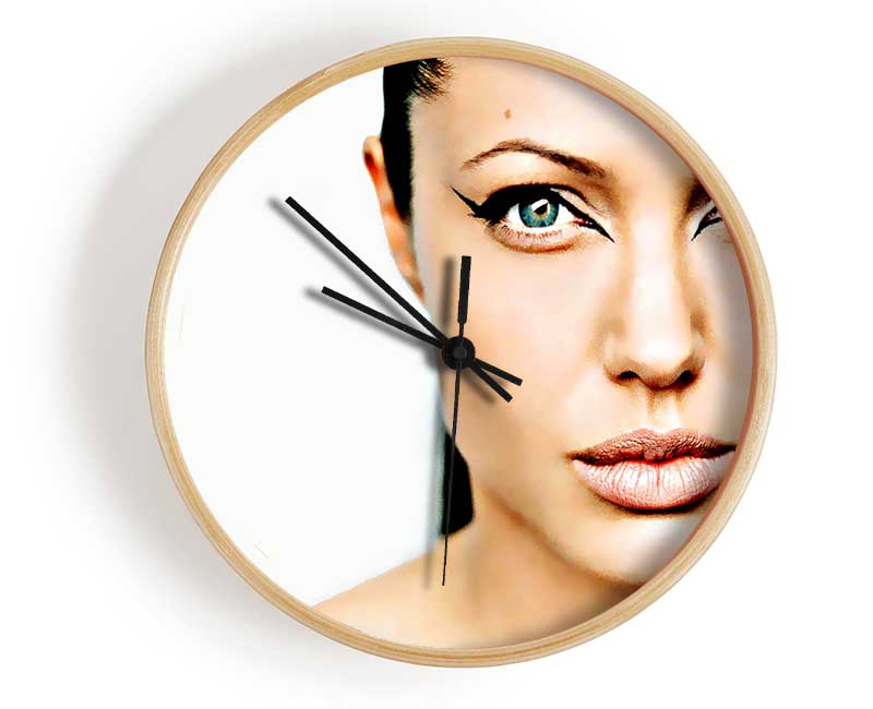 Angelina Jolie Cat Eyes Clock - Wallart-Direct UK