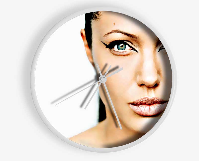 Angelina Jolie Cat Eyes Clock - Wallart-Direct UK