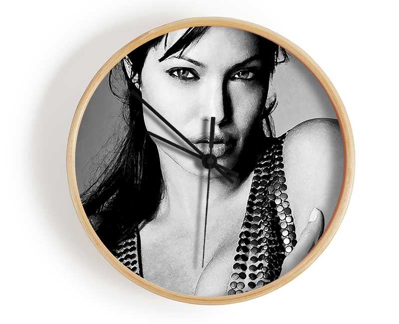 Angelina Jolie Dragon Tattoo Clock - Wallart-Direct UK