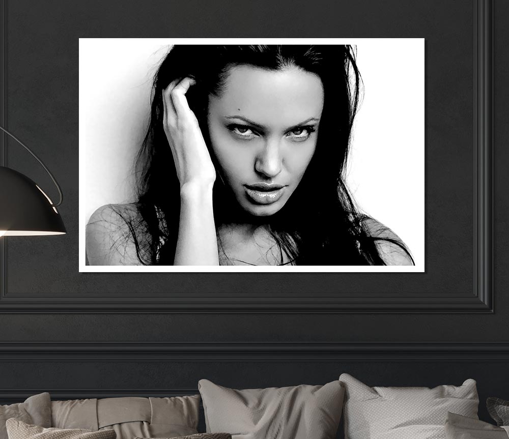 Angelina Jolie Sexy Eyes Print Poster Wall Art