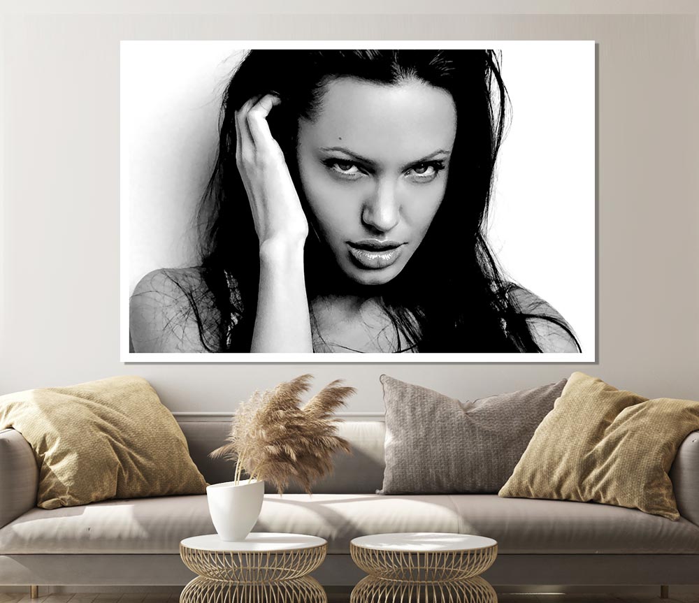 Angelina Jolie Sexy Eyes Print Poster Wall Art