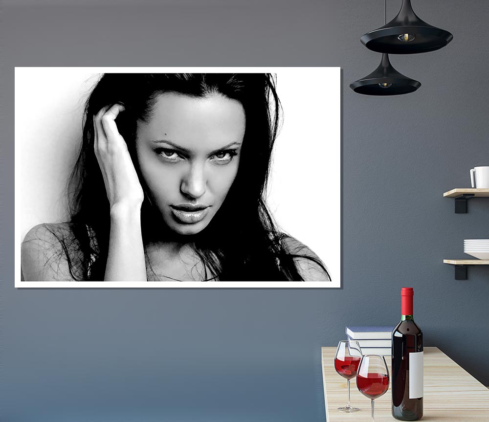 Angelina Jolie Sexy Eyes Print Poster Wall Art