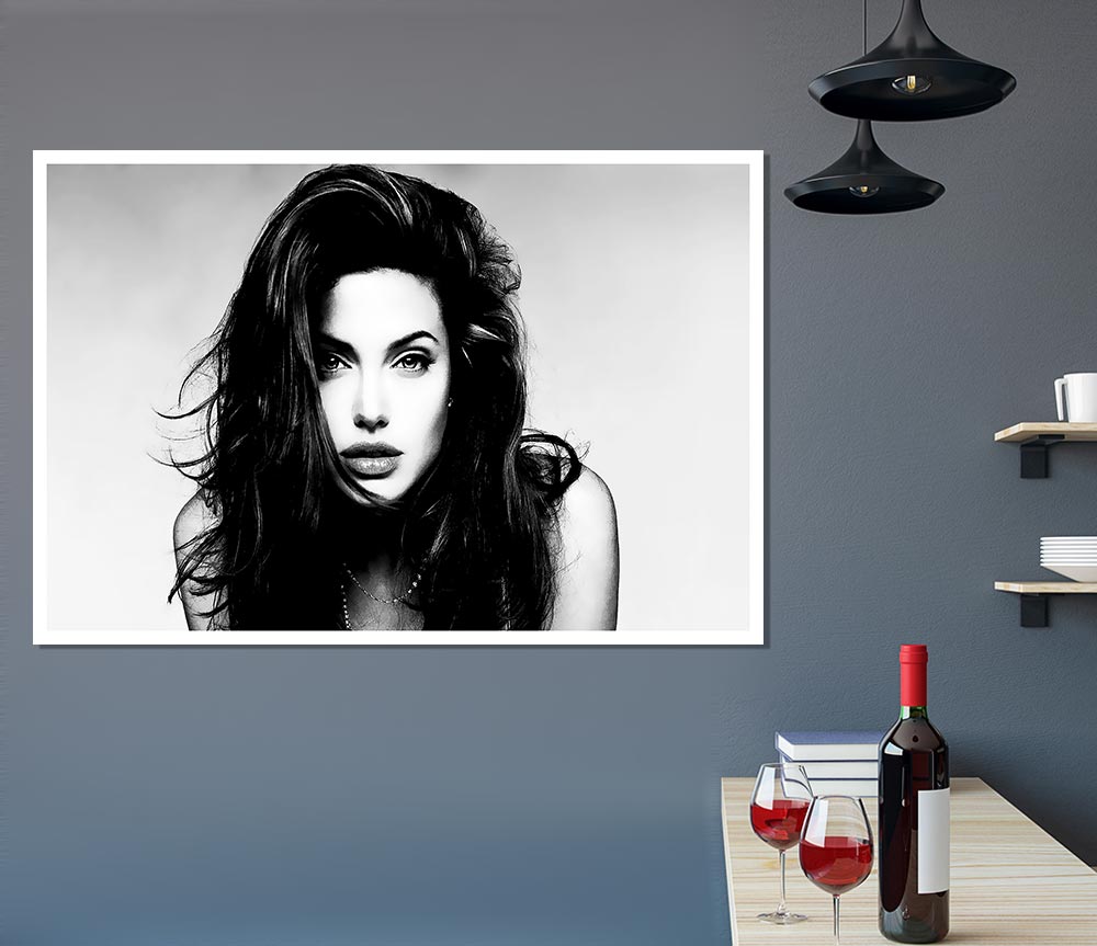 Angelina Jolie Sexy Stare Print Poster Wall Art