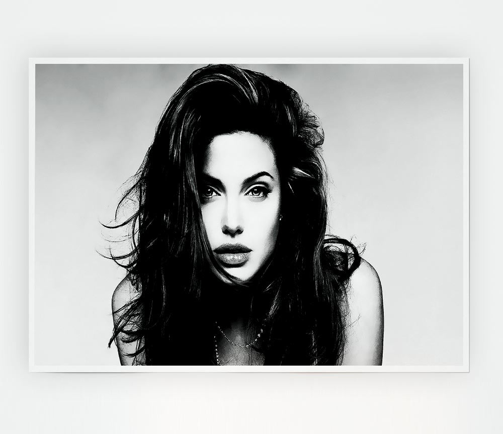 Angelina Jolie Sexy Stare Print Poster Wall Art