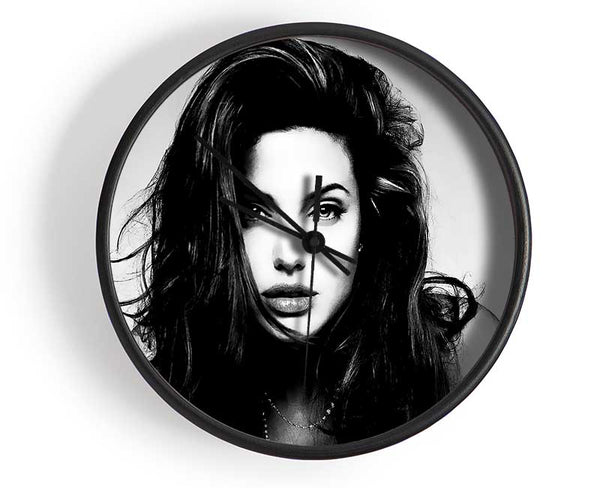 Angelina Jolie Sexy Stare Clock - Wallart-Direct UK