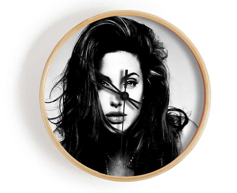 Angelina Jolie Sexy Stare Clock - Wallart-Direct UK