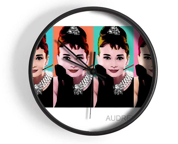 Audrey Hepburn 4 Faces Clock - Wallart-Direct UK