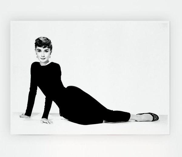 Audrey Hepburn Cat Suit Print Poster Wall Art