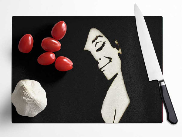 Audrey Hepburn Smiling Glass Chopping Board