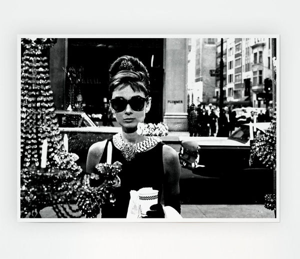 Audrey Hepburn Sunglasses Print Poster Wall Art